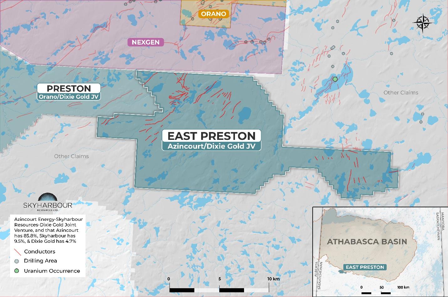 A map of the eastern preston area Description automatically generated
