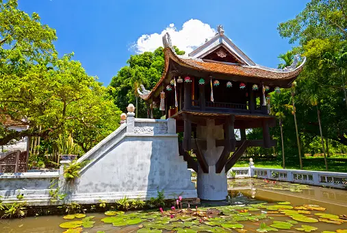 The One Pillar Pagoda in Hanoi