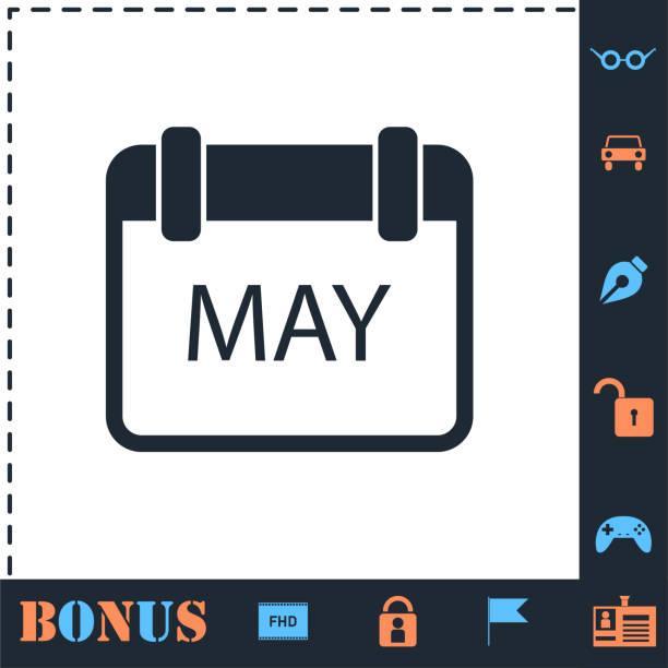 Calendar icon flat Calendar. Perfect icon with bonus simple icons business calendar stock illustrations