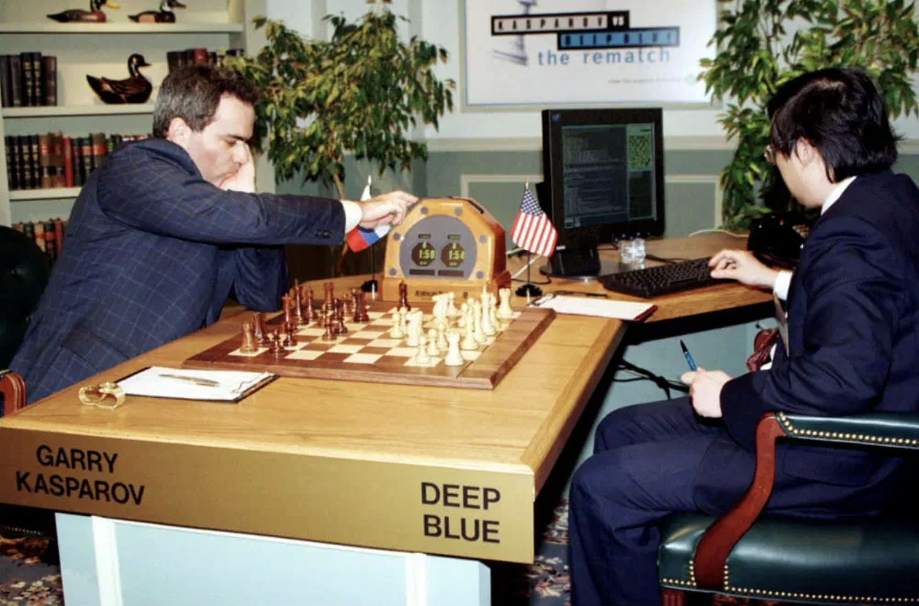 Garry Kasparov juega con la IA Deep Blue