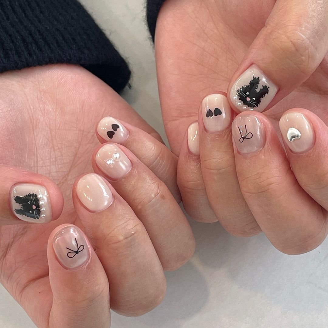 uñas con moños