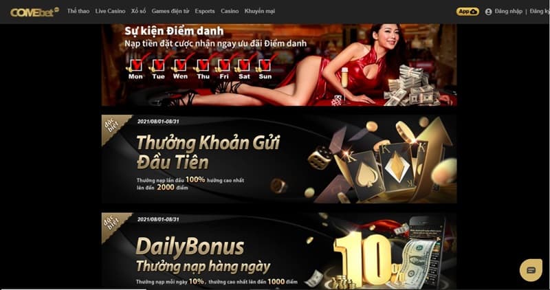 Những ưu điểm khi lựa chọn nhà cái COMEbet