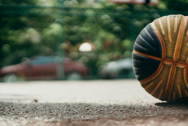 Basketball on concrete