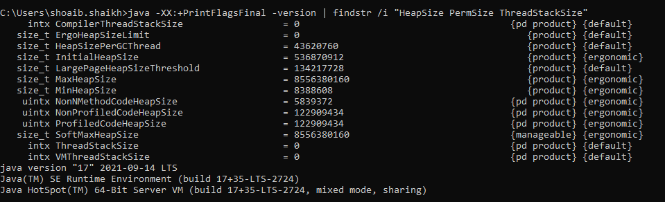 JMeter App - Allocated Heap Using CMD