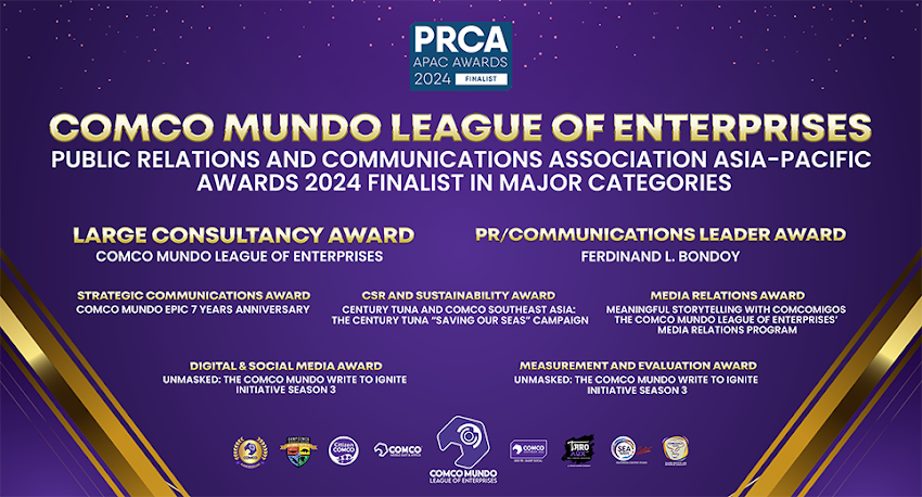 COMCO Mundo earns nominations from Asia-Pacific’s major public relations award-giving bodies 