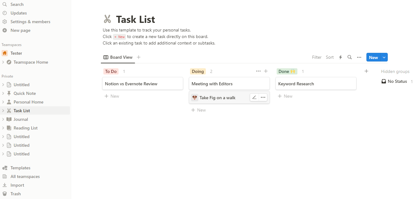 Task Management for Notion