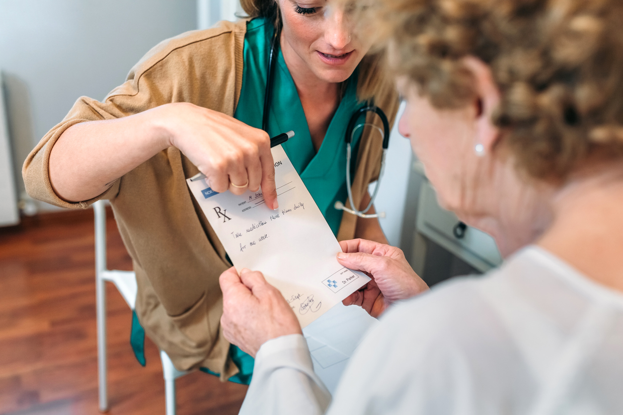 senior getting doctors note