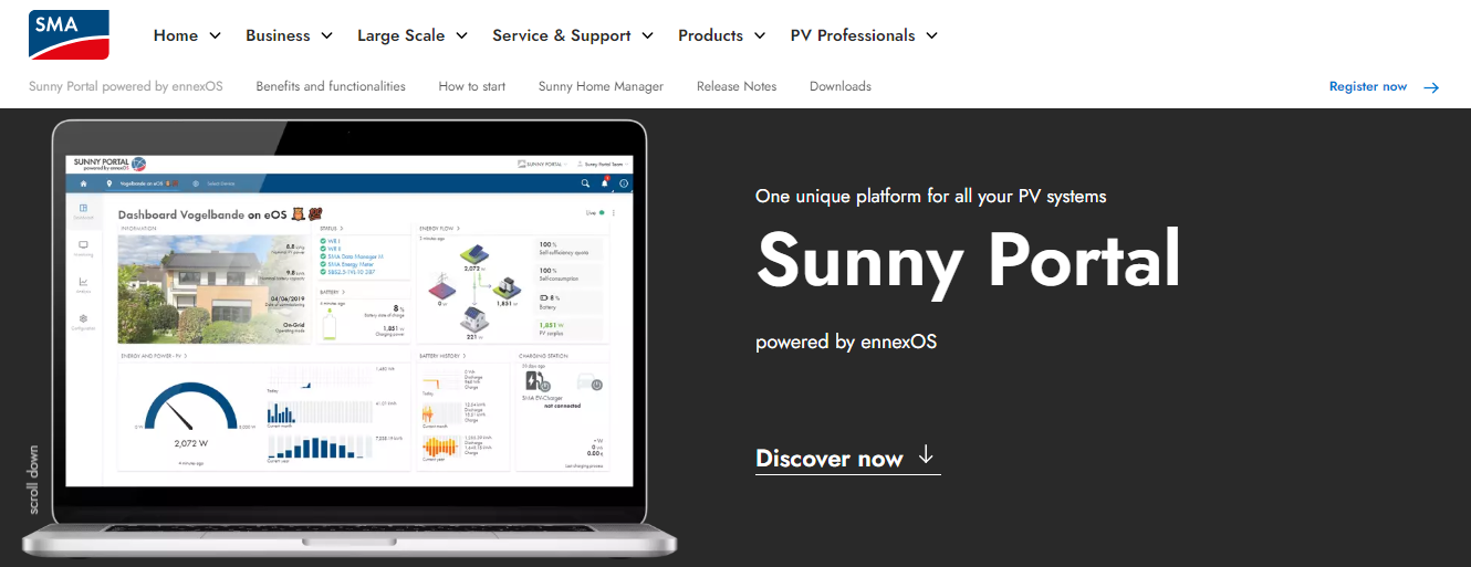 SMA SunnyPortal Solar Panel Monitoring App