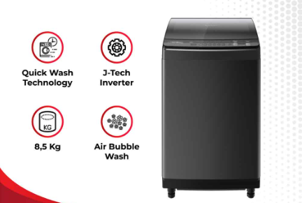 SHARP MESIN CUCI 1 TABUNG TOP LOAD WASHER ESM8500XTSA