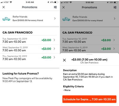 The Peak Pay feature makes it even easier to make $500 a week with DoorDash. 