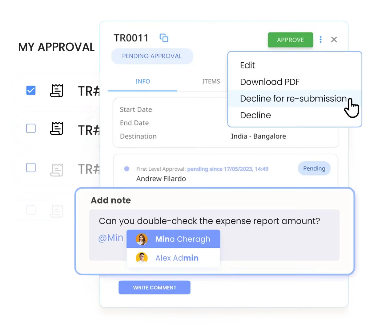 Digitized Audit Trails for Expense Claims