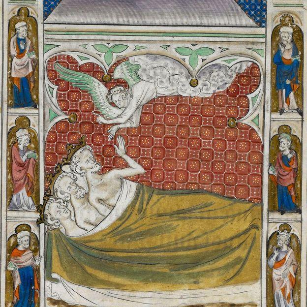 In the medieval era, the Biblical Magi – the Three Wise Men from the Christian Bible – were often depicted sleeping in the same bed (Credit: British Library)