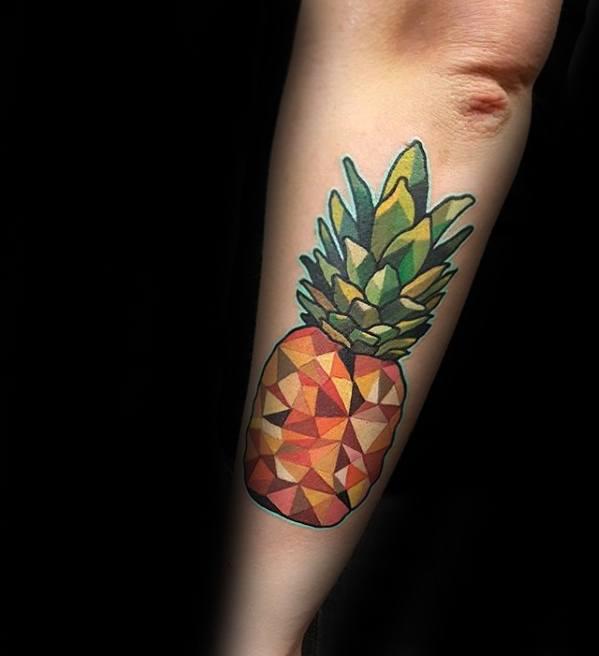 60 Pineapple Tattoo Designs For Men - Tropical Fruit Ideas