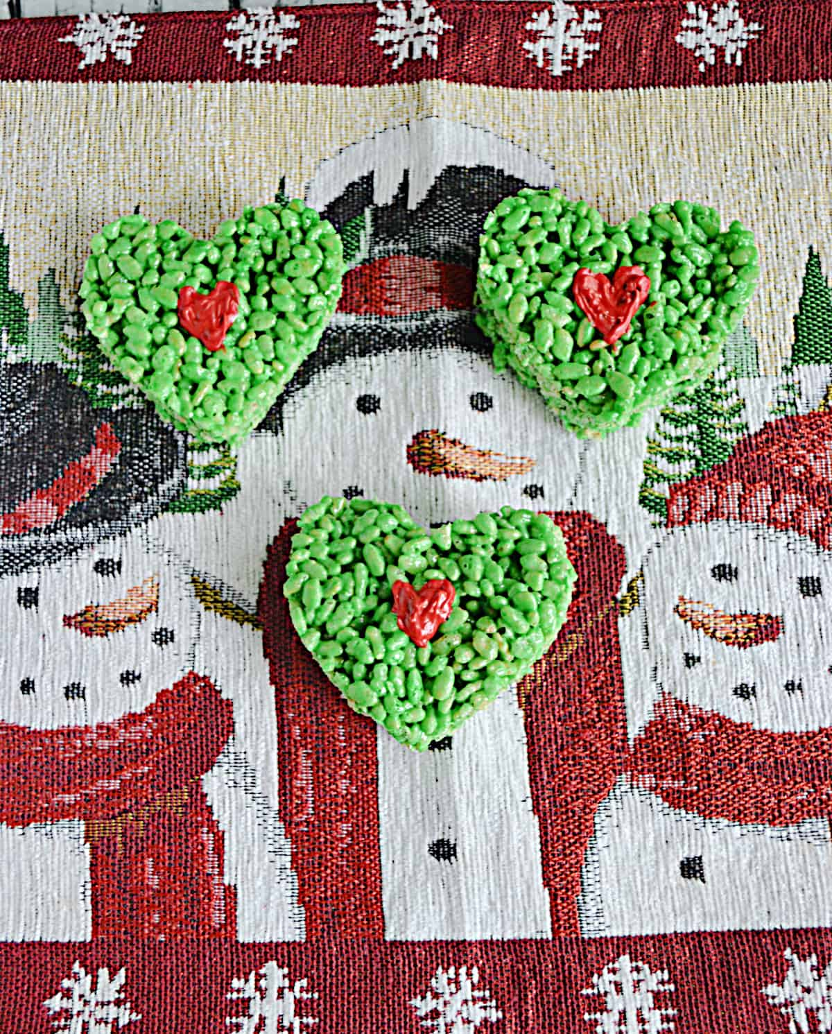 Grinch rice krispies treats
