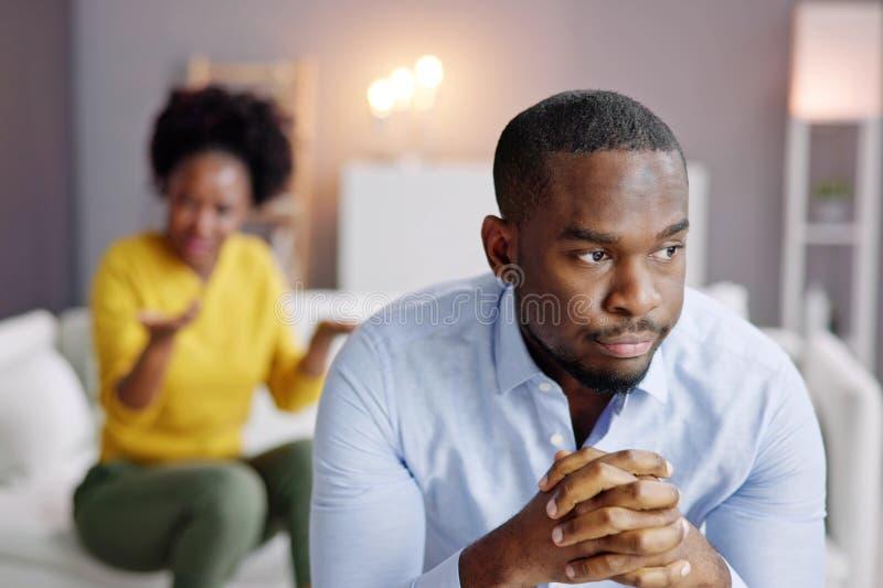 Sad Angry African American Couple Stock Photo - Image of living, legacy:  279312536