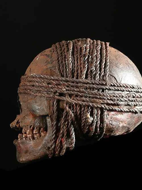 Was the discovery of a tethered head a punishment or a sacred act in the ropes of history