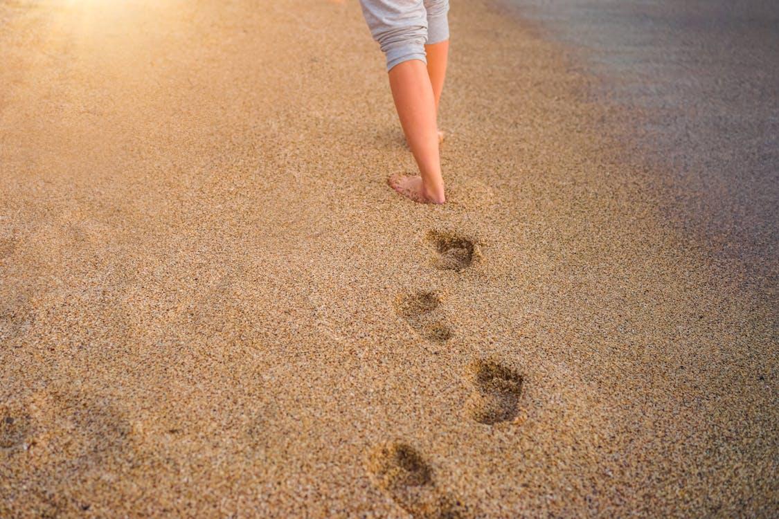 Free Footprints on the Sand  Stock Photo