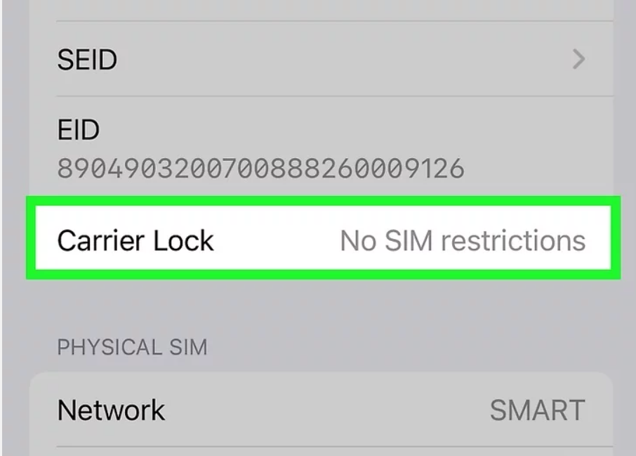 Checking Carrier Lock for No SIM Restriction on iPhone