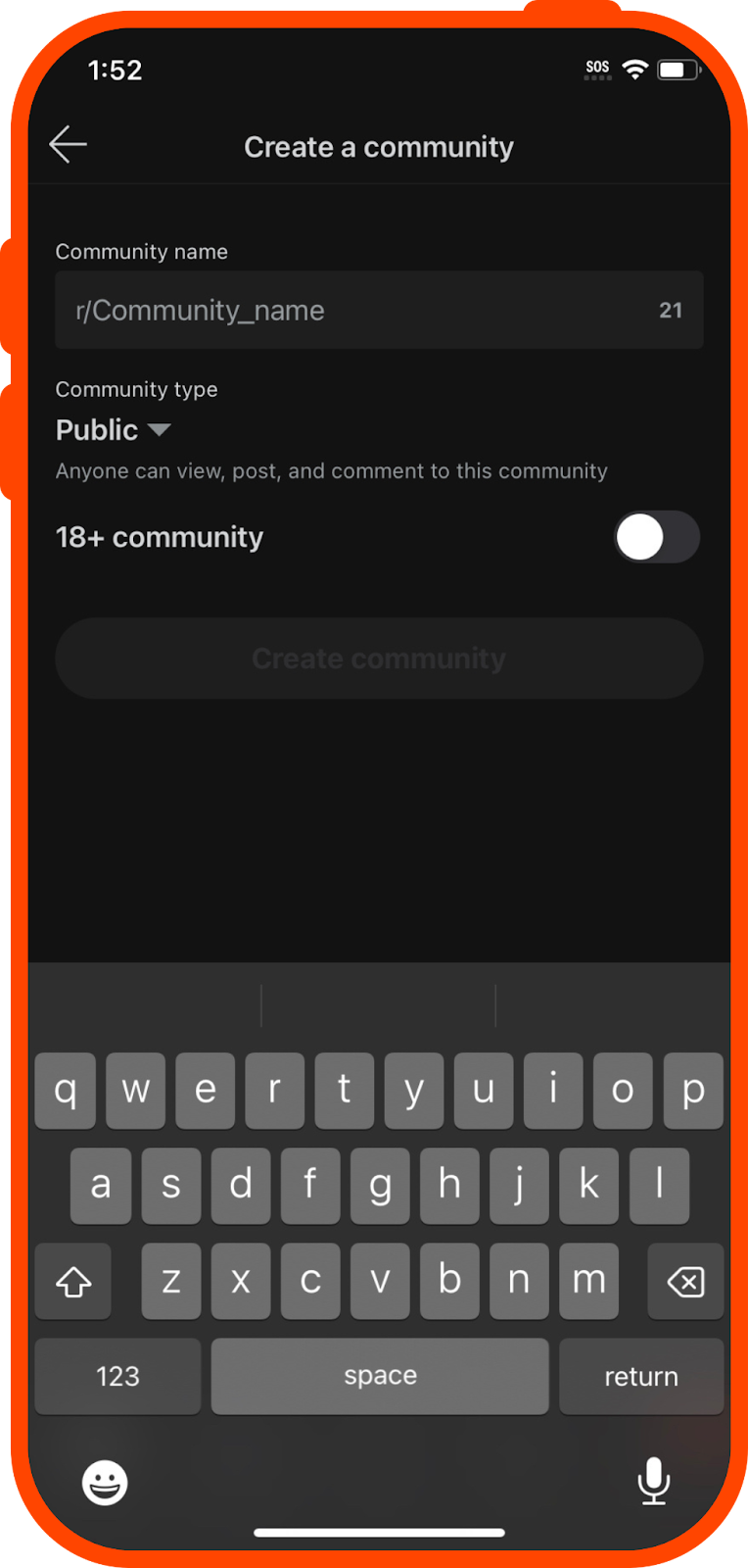 Creating a community on mobile