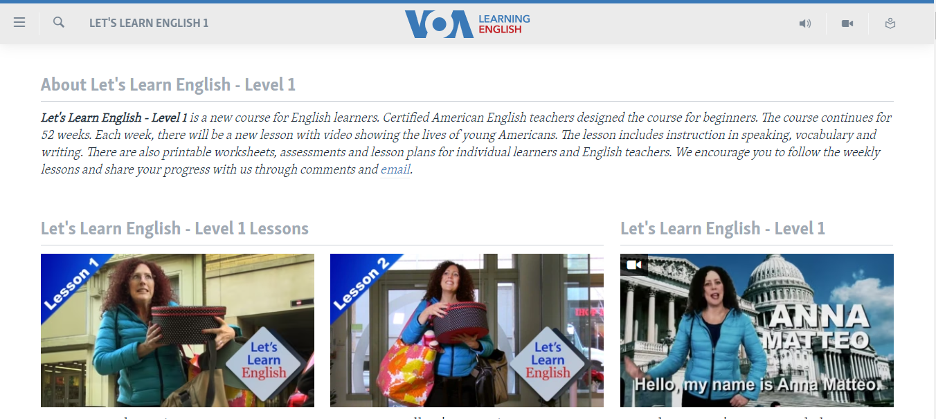VOA Learning English: Broad Educational Materials with Global Insight