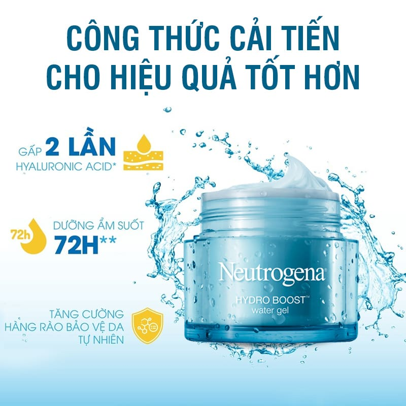 Kem dưỡng ẩm cho da nhạy cảm mụn Neutrogena Aqua gel/water gel thuộc dòng kem dưỡng ẩm của thương hiệu Neutrogena đình đám