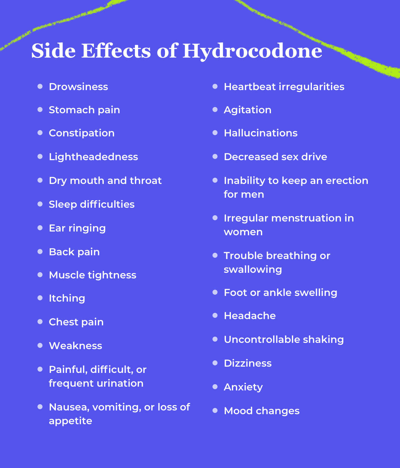 Side Effects of Hydrocodone