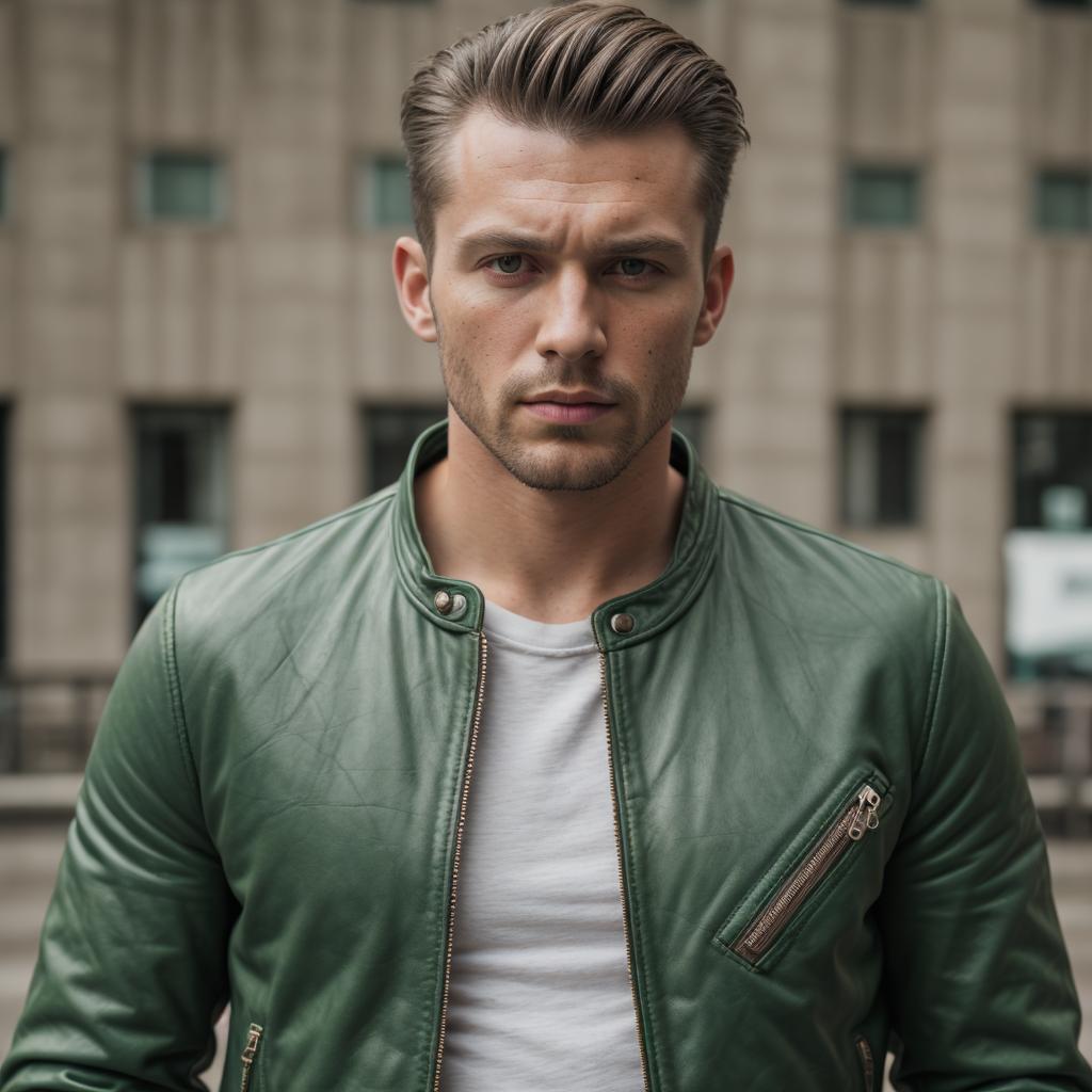 green leather jacket mens