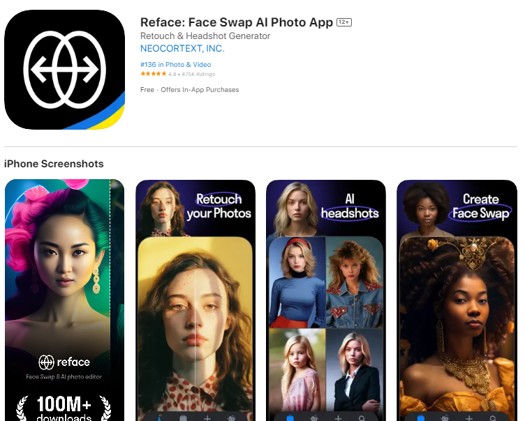 Reface Free Android App to Change Face in Video