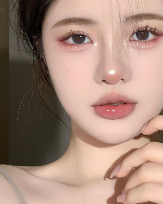 Full picture of a chinese star with her beautiful glossy eyes