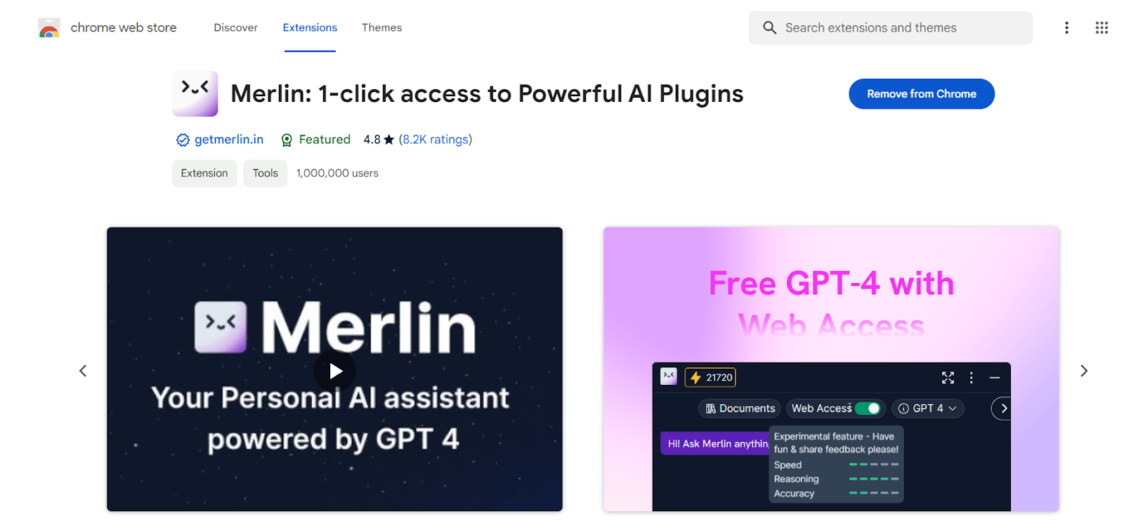 Discover Merlin-All in one AI extension