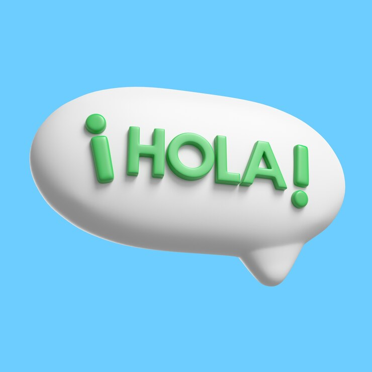 An icon featuring the Spanish word "Hola."