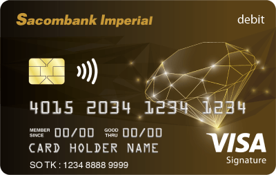 Thẻ thanh toán quốc tế Sacombank Visa Imperial Signature