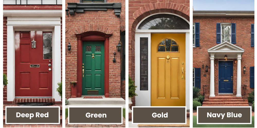 Front Door Colors For Red Bricks House