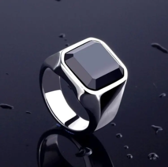 silver onyx ring