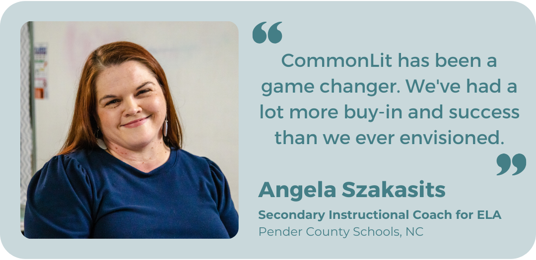 Pender County’s Success with CommonLit’s Professional Development