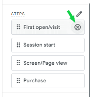 Delete steps to create your custom steps