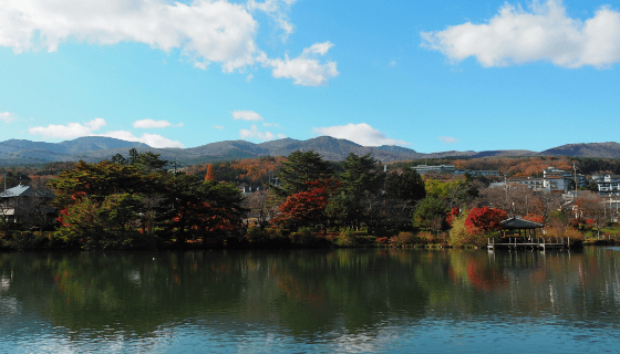 あだたら高原岳温泉の鏡が池の写真