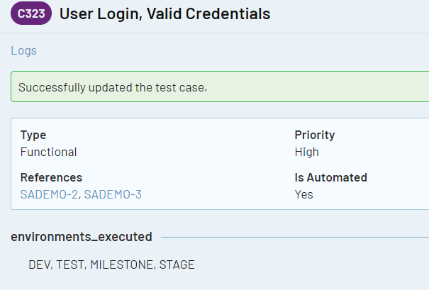 Create and manage unique, custom test case fields, in TestRail Enterprise, to tag and track what test cases have been executed across test environments as code is promoted prior to release.