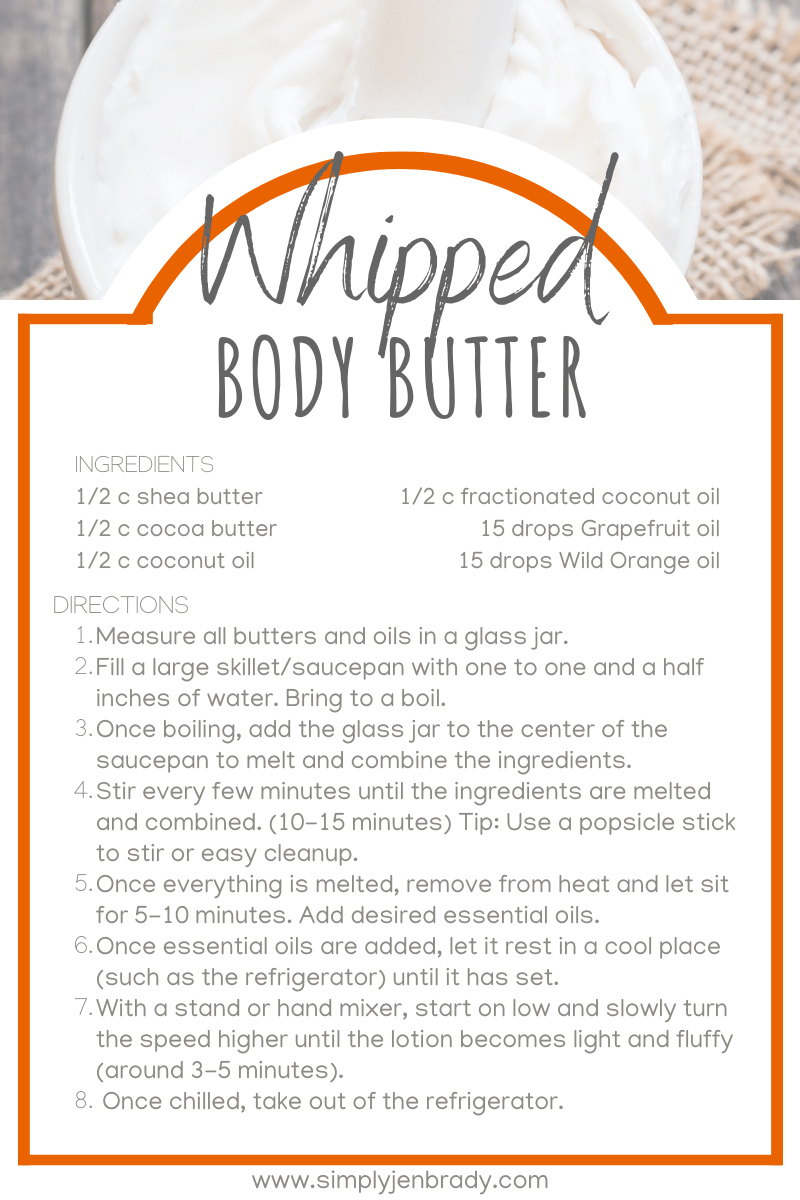 A whipped shea butter recipe.