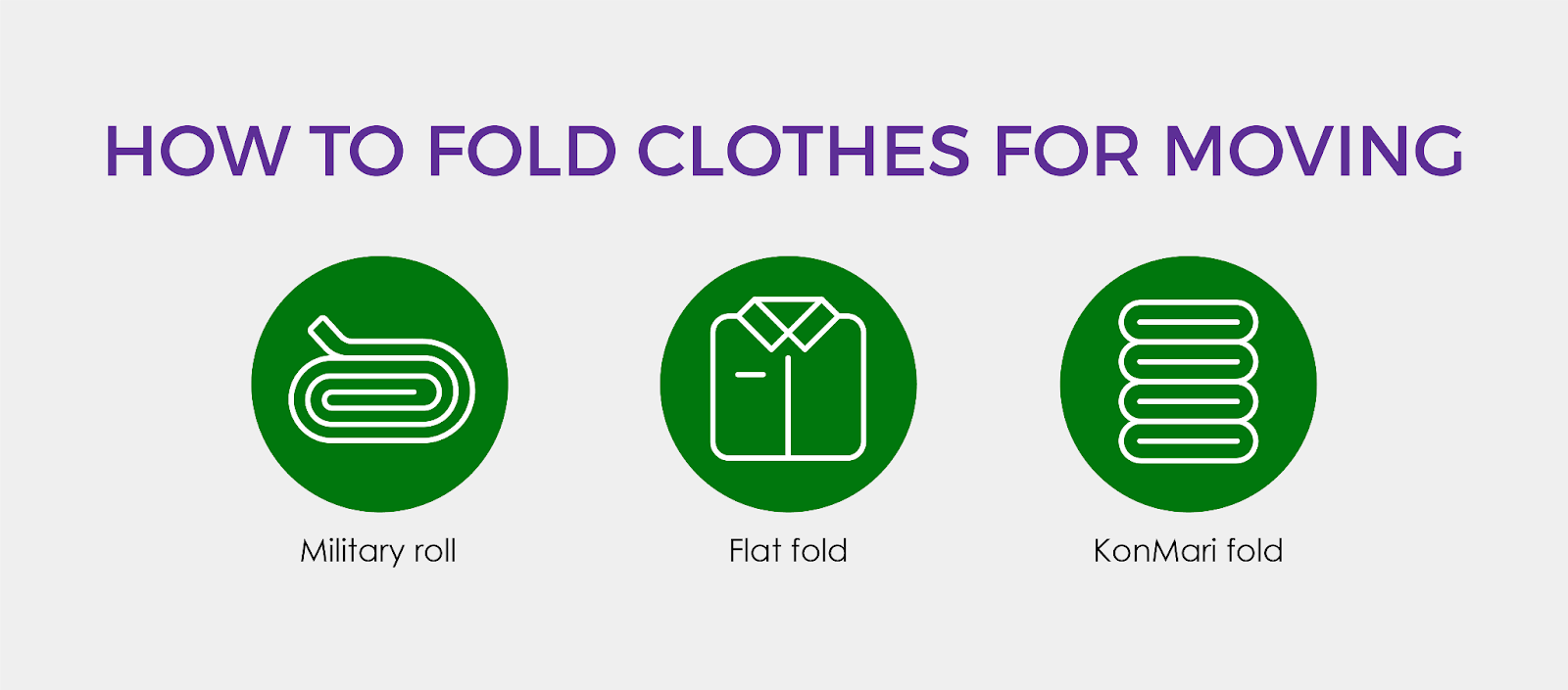 How to fold clothes for moving