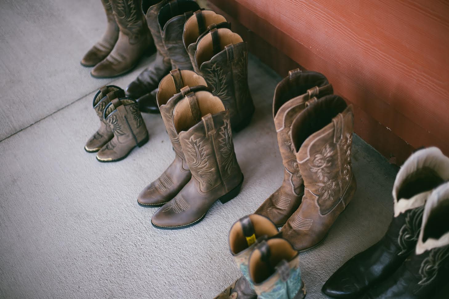 Western boots on display