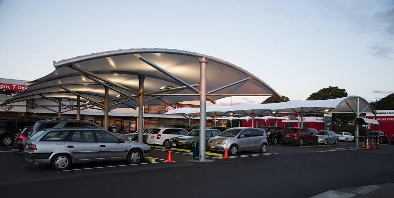 Cantilever Shade Structures - Cantilever Car Parking Shades and Canopies