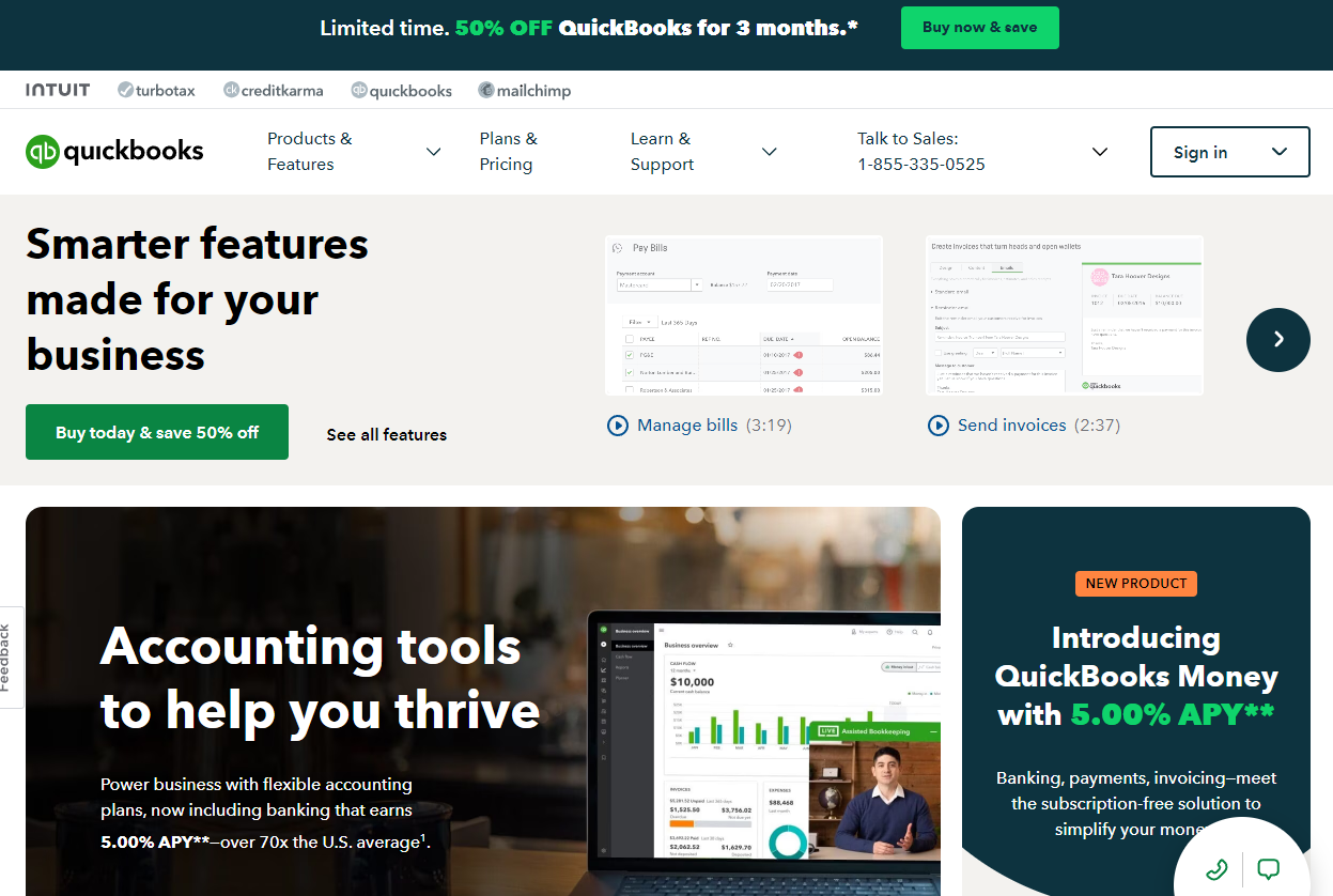 Quickbooks: Smarter features made for your business