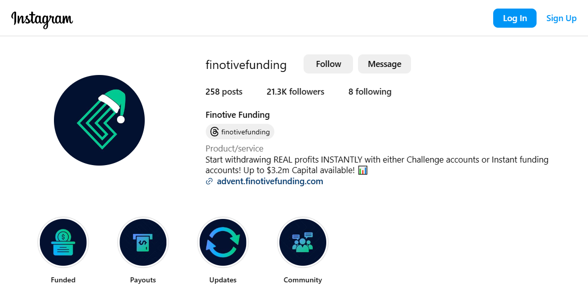Finotive Funding Instagram
