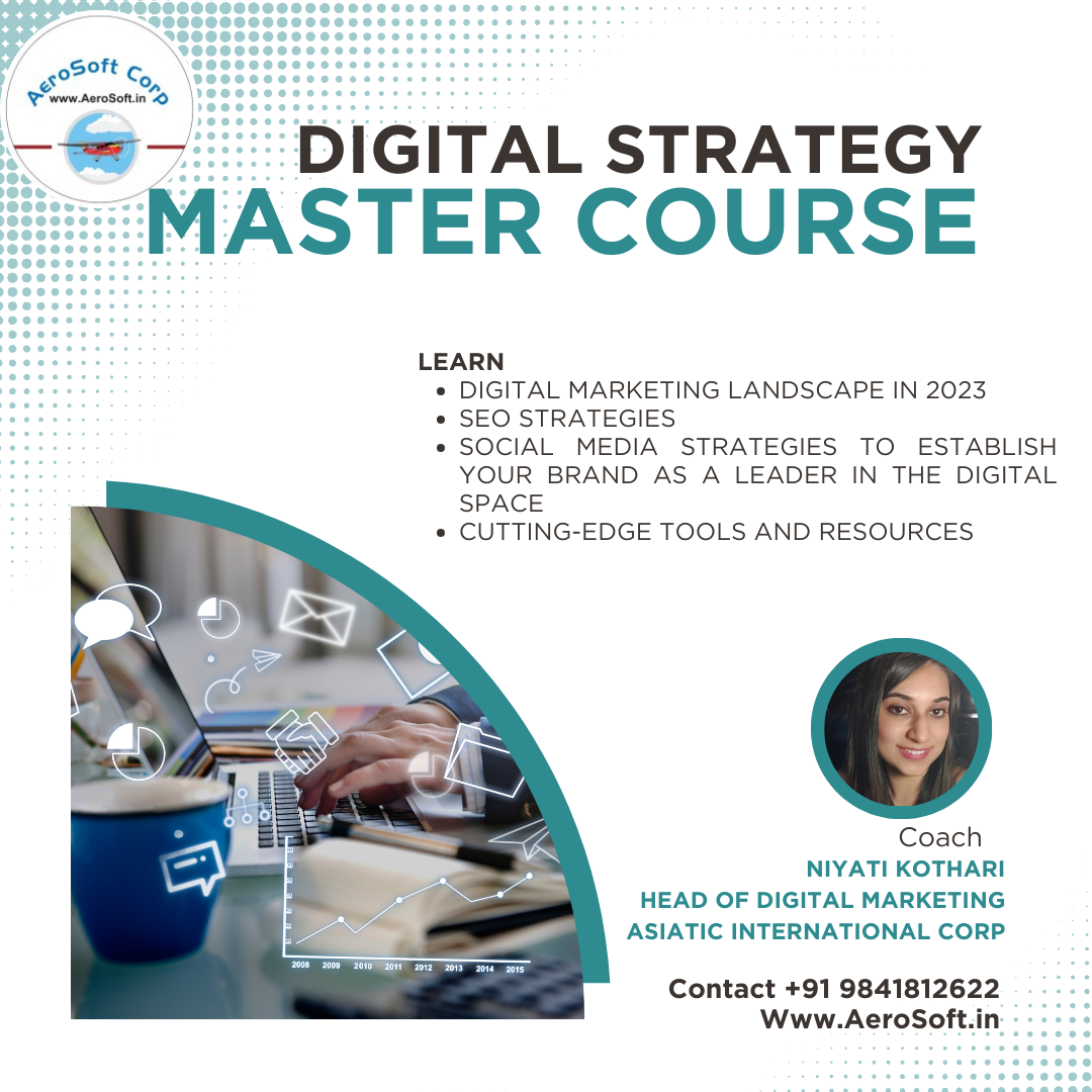 Digital Marketing Course, Online Course, E-Learning, Digital Marketing Tools, Aerosoft Corp