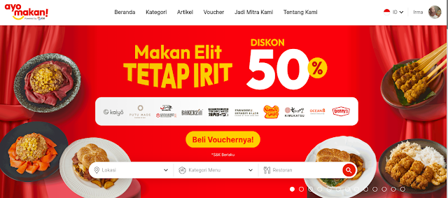 tampilan website ayomakan