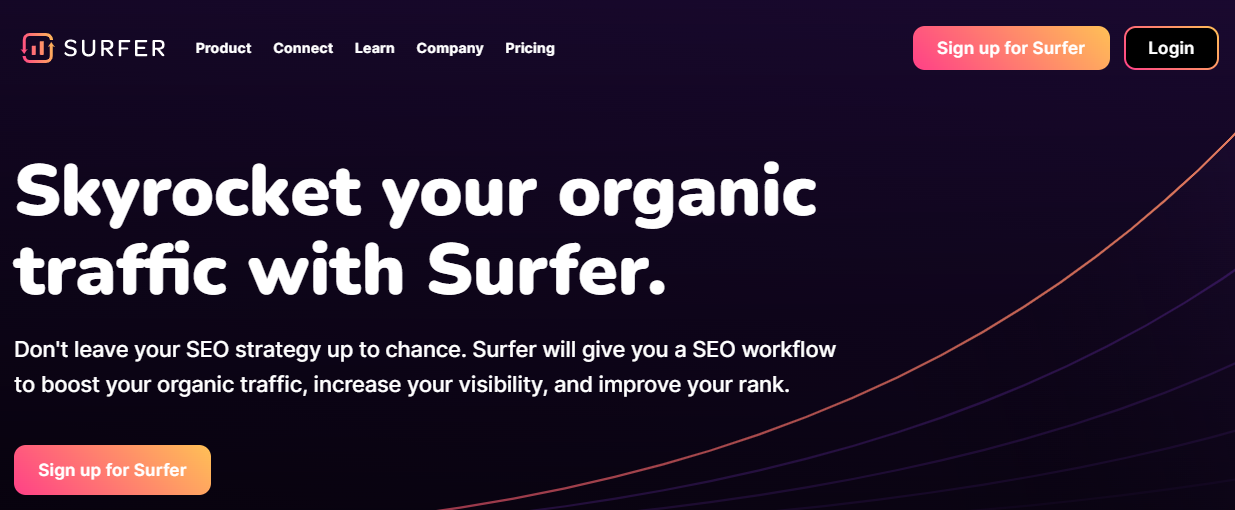 SurferSEO is one of the best AI technologies that can be used in SEO activities