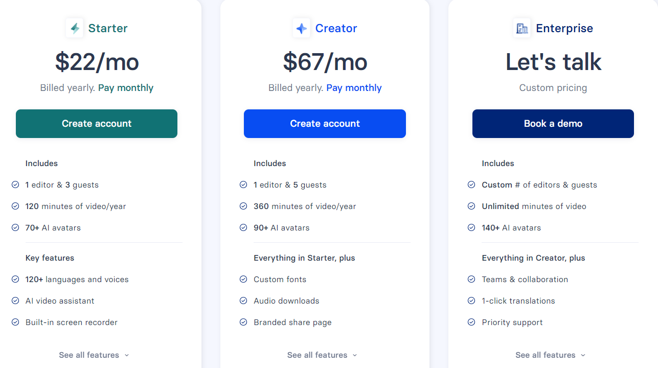 synthesia pricing