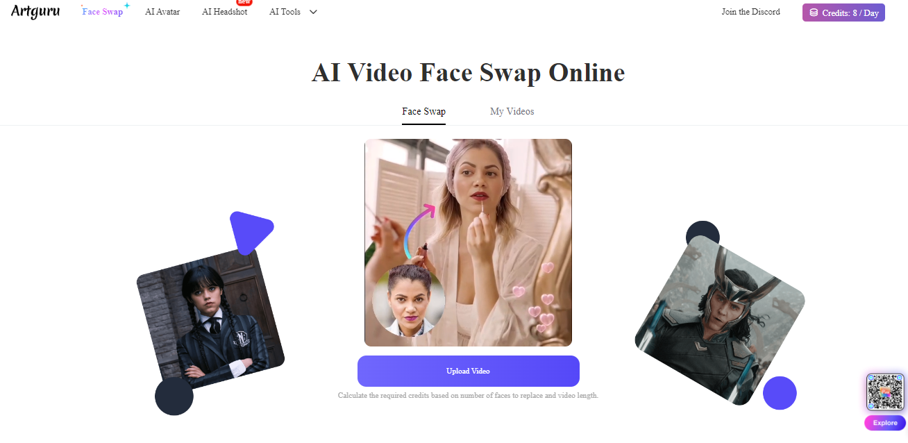 Artguru Free AI Video Face Swapper Online