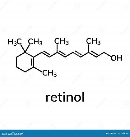 Retinol or vitamin a stock vector. Illustration of biochemistry - 155317917